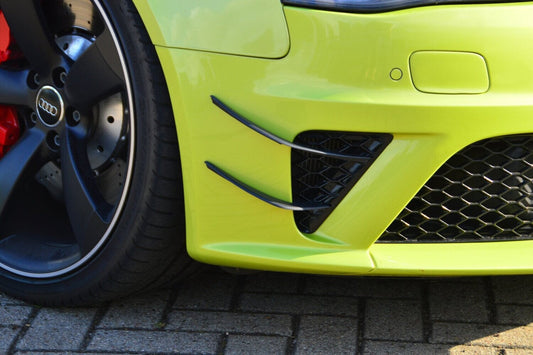 Racing Front Flaps Audi RS4, B8 Bj.:2012-2015 Schwarz Matt