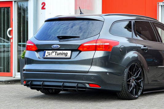 Gefräster Heckansatz Ford Focus, DYB ab Bj.: 2014-2018 Schwarz Matt