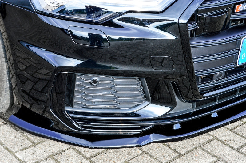 CUP Frontspoilerlippe ABS Audi A6 + S6 Typ C8, 4K ab Bj.:2018 Schwarz Glanz