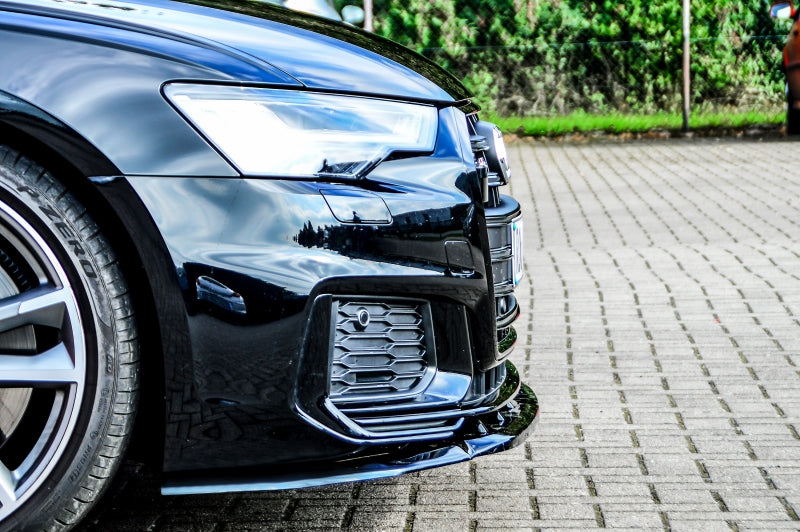 CUP Frontspoilerlippe ABS Audi A6 + S6 Typ C8, 4K ab Bj.:2018 Schwarz Glanz