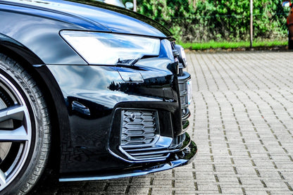 CUP Frontspoilerlippe ABS Audi A6 + S6 Typ C8, 4K ab Bj.:2018 Schwarz Glanz