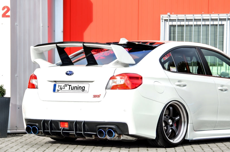 Gefräster Heckansatz Subaru Impreza WRX STI (V1 + VAF) Schwarz Matt