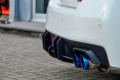 Gefräster Heckansatz Subaru Impreza WRX STI (V1 + VAF) Schwarz Matt