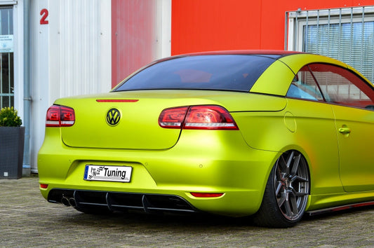 Gefräster Heckansatz Volkswagen Eos 2010-2015 Schwarz Matt