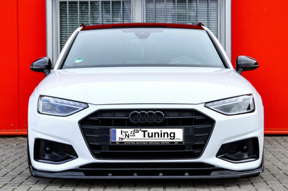 CUP Frontspoilerlippe ABS mit Seitenwing Audi A4 Facelift, B9 8W Schwarz Glanz