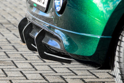 Gefräster Heckansatz Opel Adam S, + OPC Line ab Bj.: 2015- Schwarz Matt