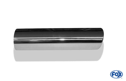 FOX Anschweißendrohr Typ 33 88x74 mm / Länge: 300 mm  - oval / eingerollt / 15° abgeschrägt / mit Absorber