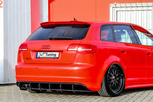 Gefräster Heckansatz Audi RS3, 8PA Bj.: 2011-2012 Schwarz Matt