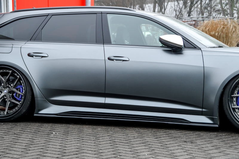 Seitenschwellersatz ABS Audi RS6, Typ C8 4K ab Bj.:2019 - Schwarz Glanz