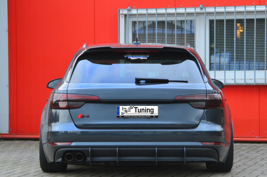 Gefräster Heckansatz Audi A4 B9 Bj.:2015-2019 Schwarz Matt