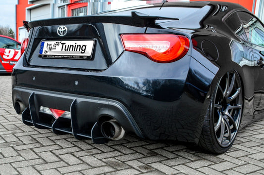 Gefräster Heckansatz Toyota GT86, ZN Bj.: 2012-2017 Schwarz Matt