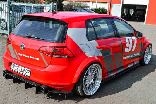 Gefräster Heckansatz Volkswagen Golf 7 GTI + GTD Typ AU Schwarz Matt