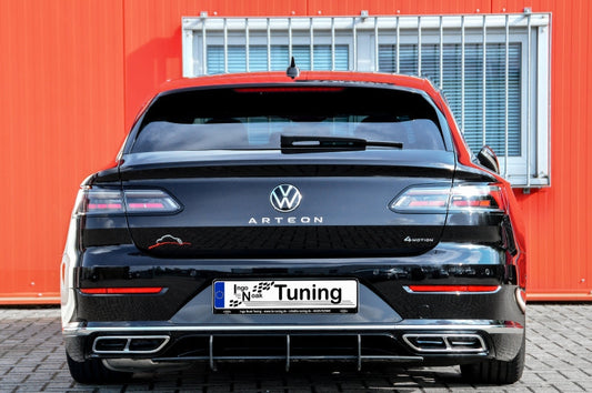 Gefräster Heckansatz Volkswagen Arteon R-Line inkl.Shooting Break Schwarz Matt