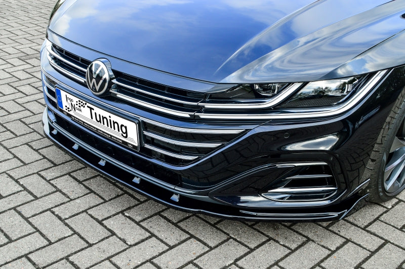 CUP Frontspoilerlippe mit Seitenwing Volkswagen Arteon R-Line inkl.Shooting Break Schwarz Matt