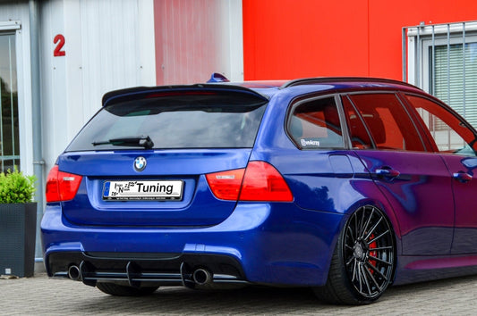 Gefräster Heckansatz BMW 3er E90/E91 M Paket Facelift Schwarz Matt
