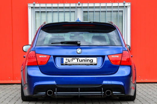Gefräster Heckansatz BMW 3er E90/E91 M Paket Facelift Schwarz Matt