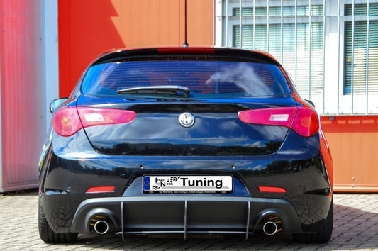Gefräster Heckansatz mit Seitenflaps Alfa Romeo Giulietta Schwarz Matt