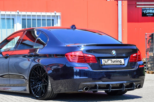 Gefräster Heckansatz BMW 5er F10 + F11 Bj.: 2010-2013 Schwarz Matt