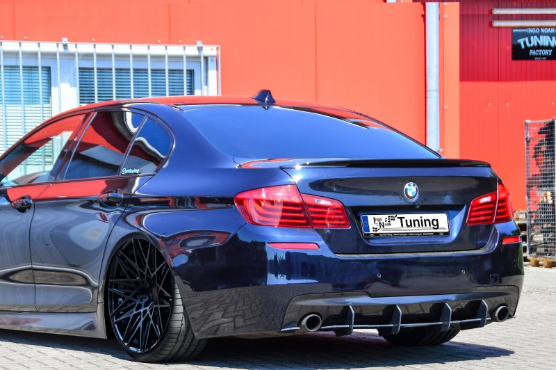Gefräster Heckansatz BMW 5er F10 + F11 Bj.: 2013-2016 Schwarz Matt