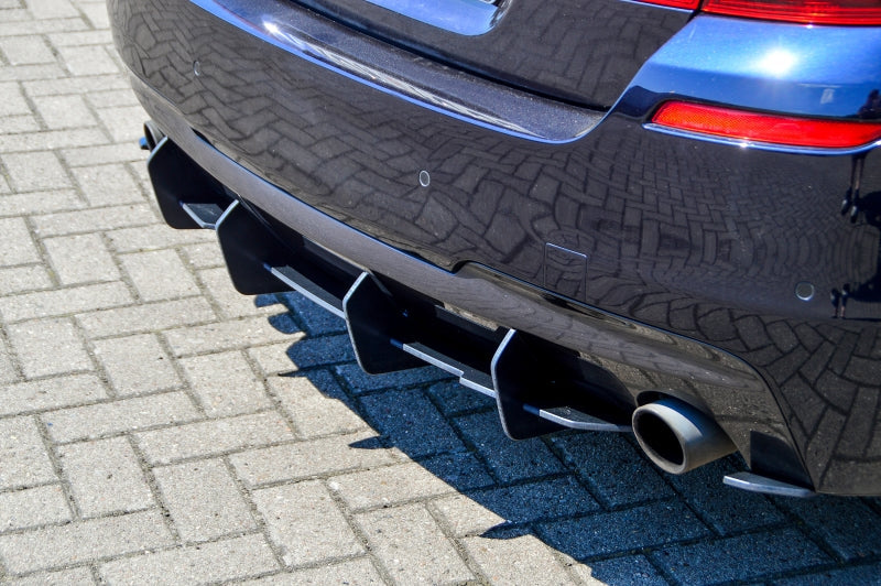 Gefräster Heckansatz BMW 5er F10 + F11 Bj.: 2013-2016 Schwarz Matt