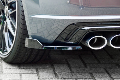 Heckansatz L/R Audi TTS, 8J-FV/8S Facelift ab Bj.: 9/2018- Schwarz Matt