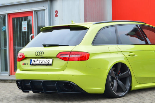Gefräster Heckansatz Audi RS4, B8 Bj.:2012-2015 Schwarz Matt