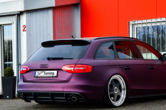 Gefräster Heckansatz Audi A4 / B8 Facelift S-Line S4 B8 Schwarz Matt