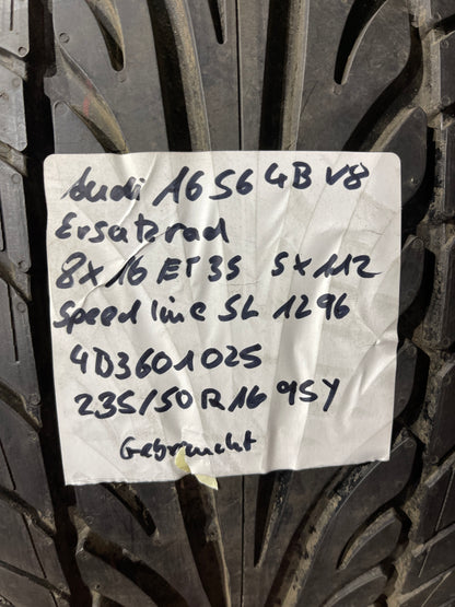 Original Ersatzrad Audi A6 S6 4B V8 4B3601025 235/50R16 Felge SL1296