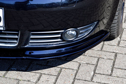 CUP Frontspoilerlippe ABS Audi A4 Cabrio (8H) B6 Bj.:2002-2006 Schwarz Glanz