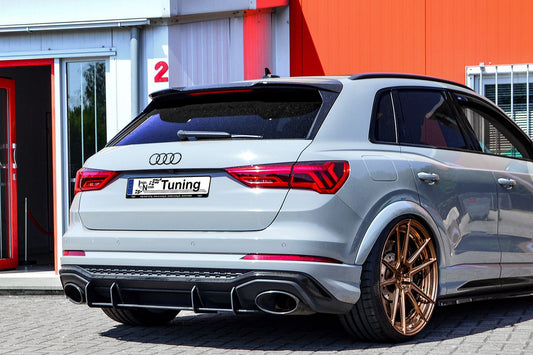 Gefräster Heckansatz Audi RS Q3 F3 ab Bj.: 2019- Schwarz Matt