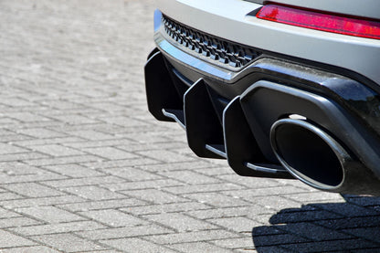 Gefräster Heckansatz Audi RS Q3 F3 ab Bj.: 2019- Schwarz Matt
