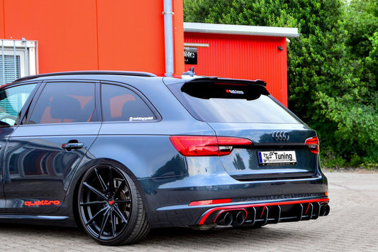 Gefräster Heckansatz Audi S4 Typ: B9 Bj.:2015-2019 Schwarz Matt