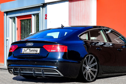 Gefräster Heckansatz Audi A5 / B8 S-Line Bj.:2011-2017 Schwarz Matt