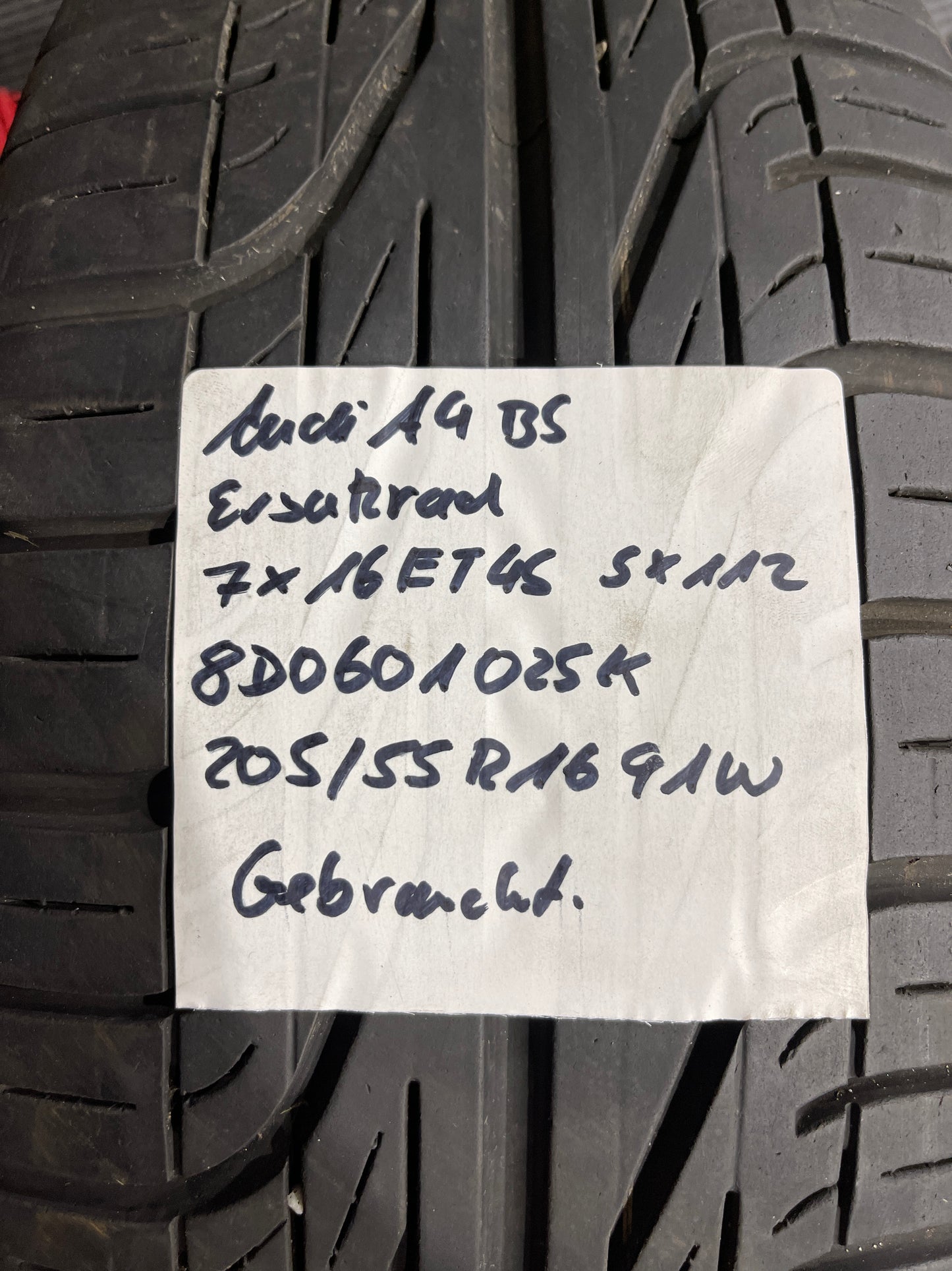Original Ersatzrad Audi A4 B5 8D0601025K 205/55R16 Felge
