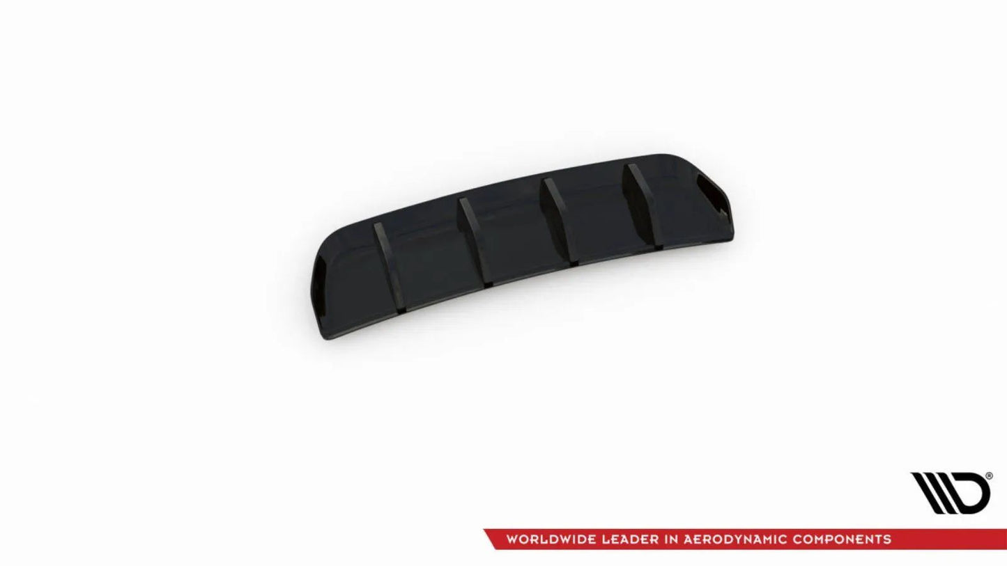 MAXTON Diffusor Heck Ansatz für Volkswagen Tiguan R Mk2 Facelift 2020- schwarz Hochglanz