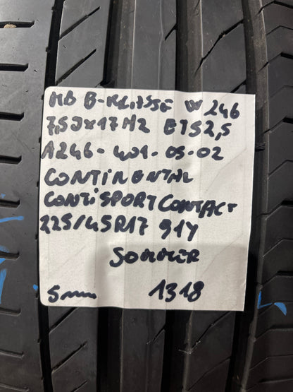 Mercedes W176 W246 225/45R17 A2464010502 Alufelge 5mm Sommerräder