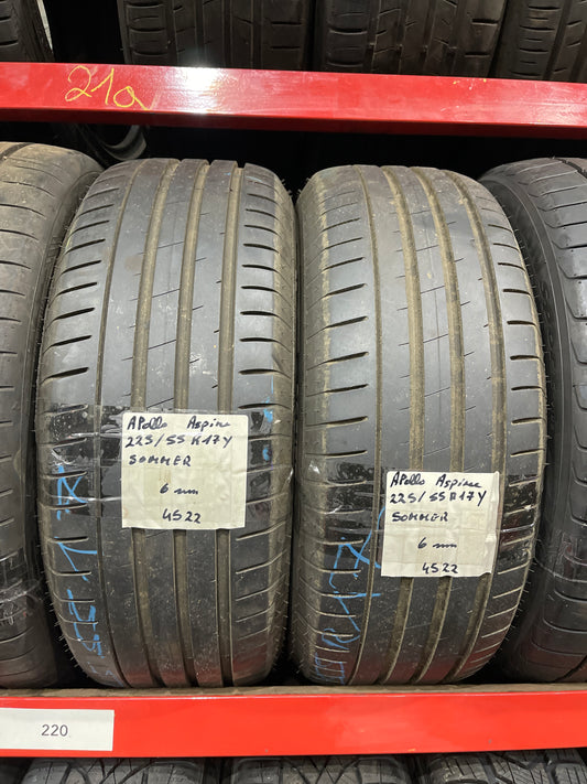 2x Apollo Aspire 4G+ 225/55R17 101Y XL Sommerreifen Reifen