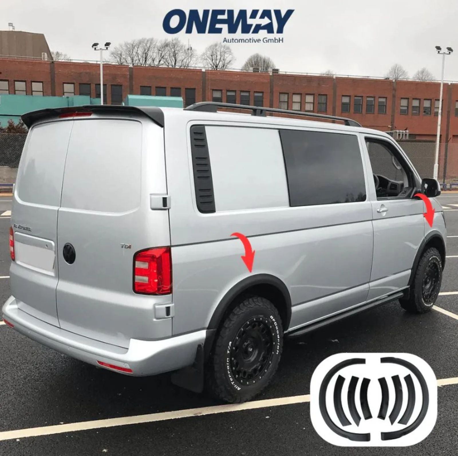 Oneway Radlaufleisten WA03.010 VW Transporter T6 2015–2019 mit ABE TÜV