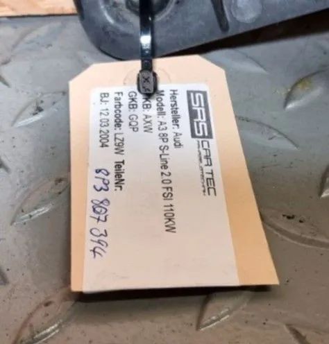 Stoßstangenhalter HR AUDI A3 8P Halterung Stoßstange 8P3807394