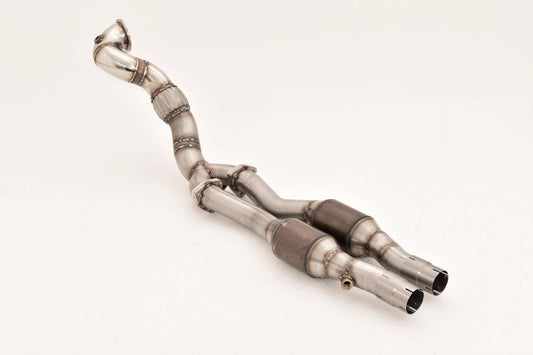 Friedrich Motorsport 1x90mm / 2x70mm Downpipe mit 200 Zellen Sport-Kat. Audi RS3 8V Quattro