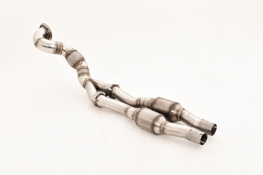 FMS 1x90mm / 2x70mm Downpipe mit 200 Zellen Sport-Kat. Audi RS3 8V Sportback Quattro