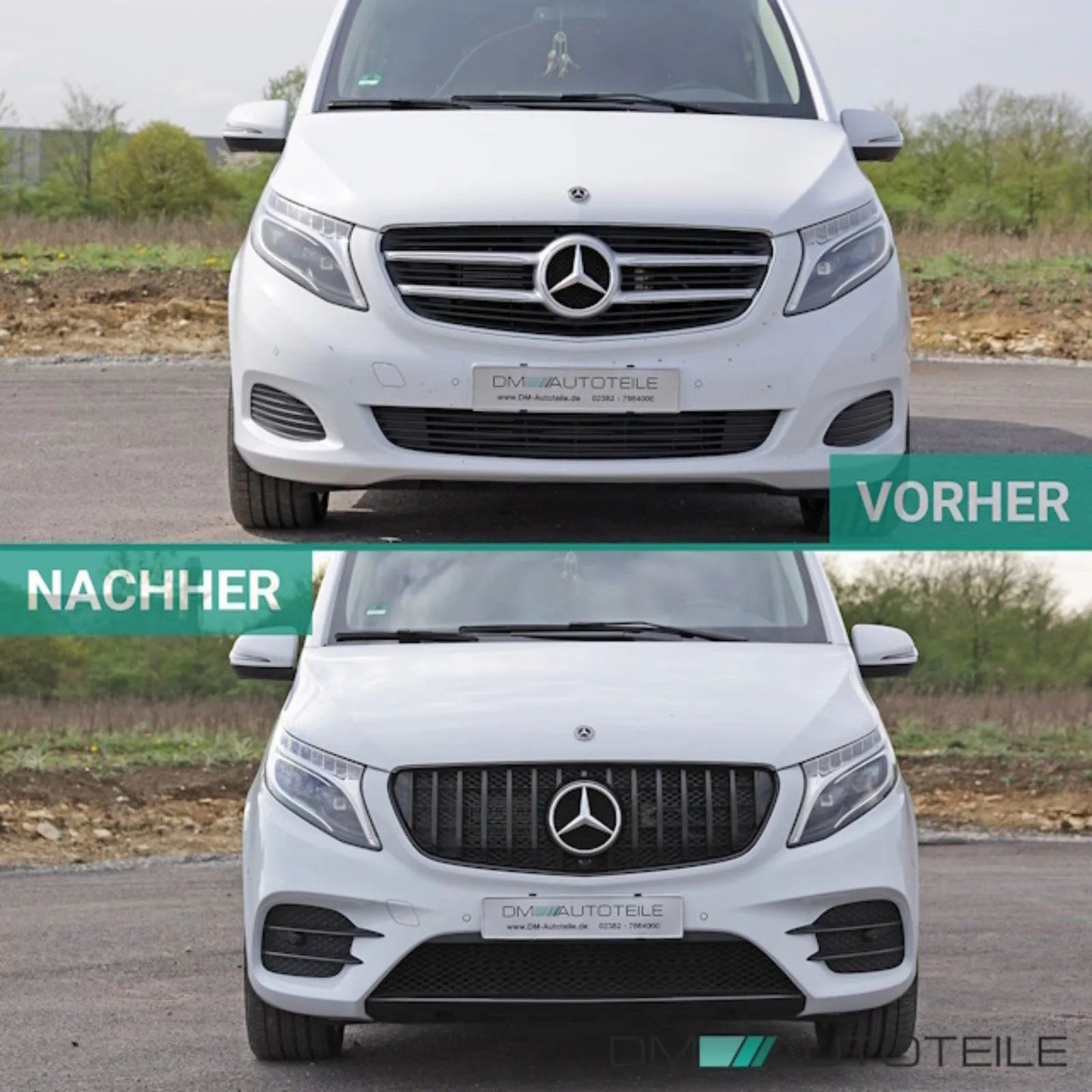 Kühlergrill Panamericana GT schwarz 2785 Mercedes Vito W447 + Kamera 14-19