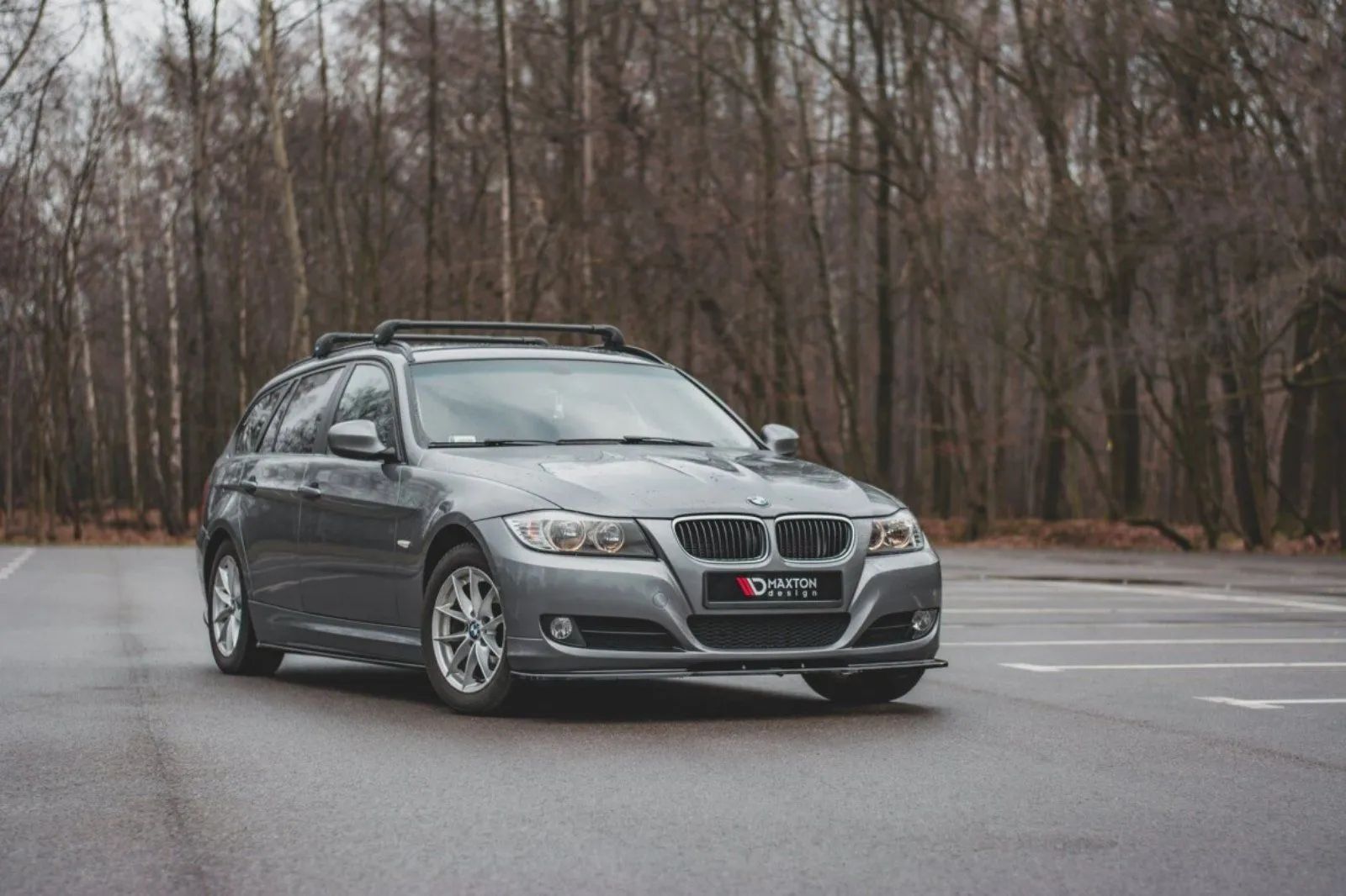 Maxton Front Ansatz V.2 für BMW 3er E90/E91 Facelift 08-12 schwarz matt