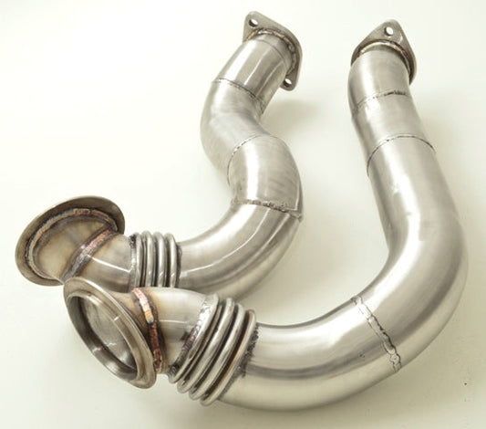FMS 2x70mm Downpipe-Satz ohne 200 Zellen Sport-Kat. Edelstahl
