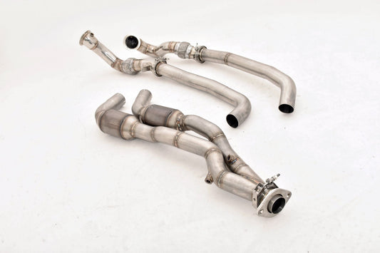 FMS 2x70mm Downpipe mit 200 Zellen Sport-Kat. Edelstahl