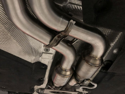 Friedrich Motorsport 2x70mm Downpipe mit 200 Zellen Sport-Kat. Edelstahl