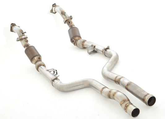 Friedrich Motorsport 2x 70mm Downpipe mit 200 Zellen Sport-Kat. Edelstahl