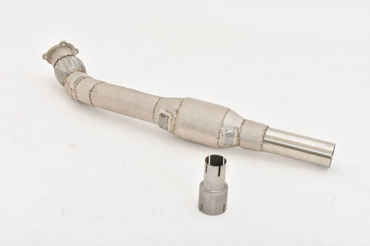 Friedrich Motorsport 76mm Downpipe mit Sport-Kat. Edelstahl