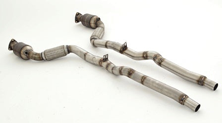 FMS 2x63.5mm Downpipe mit 200 Zellen HJS Sport-Kat. Edelstahl
