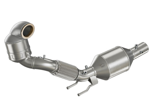 Friedrich Motorsport 76mm Downpipe mit 200 Zellen HJS Sport-Kat. und OPF Edelstahl